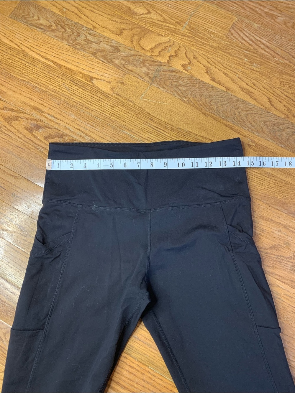 Tuff Athletics Black High Waisted Leggings with Side Pockets Size Medium - Picture 6 of 8